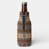 Südwest Design Adobe Gray Brown Tribal Muster Flaschenkühler (Flasche Rückseite)