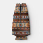 Südwest Design Adobe Gray Brown Tribal Muster Flaschenkühler (Rückseite)