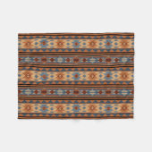 Südwest Design Adobe Gray Brown Tribal Muster Fleecedecke (Vorderseite (Horizontal))
