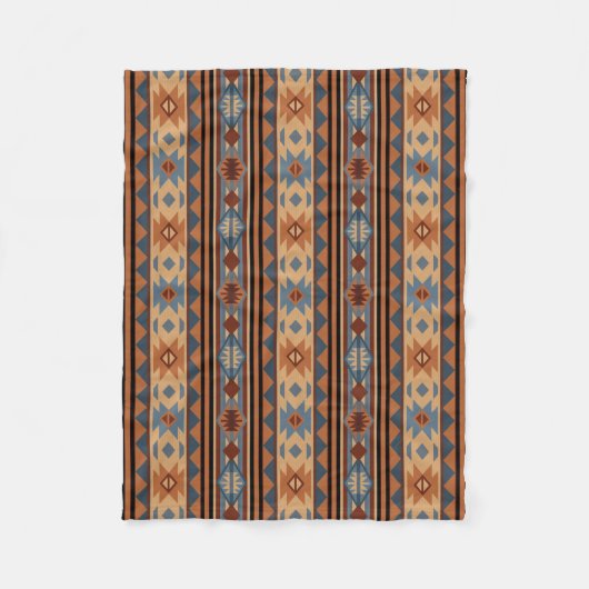 Südwest Design Adobe Gray Brown Tribal Muster Fleecedecke (Vorderseite)