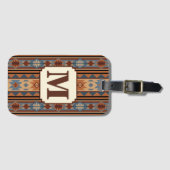 Südwest Design Adobe Gray Brown Tribal Muster Gepäckanhänger (Vorderseite (Horizontal))
