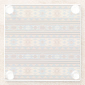 Südwest Design Adobe Gray Brown Tribal Muster Glasuntersetzer (Rückseite)