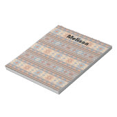 Südwest Design Adobe Gray Brown Tribal Muster Notizblock (Rotiert)