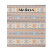 Südwest Design Adobe Gray Brown Tribal Muster Notizblock (Vorderseite)