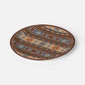 Südwest Design Adobe Gray Brown Tribal Muster Pappteller (Schrägansicht)