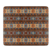 Südwest Design Adobe Gray Brown Tribal Muster Schneidebrett (Vorderseite)