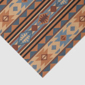 Südwest Design Adobe Gray Brown Tribal Muster Seidenpapier (Detail)