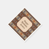 Südwest Design Adobe Gray Brown Tribal Muster Serviette (Ecke)