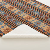 Südwest Design Adobe Gray Brown Tribal Muster Sherpadecke (3/4)
