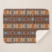 Südwest Design Adobe Gray Brown Tribal Muster Sherpadecke (Vorderseite (Horizontal))