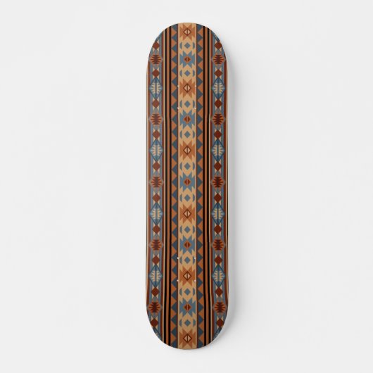Südwest Design Adobe Gray Brown Tribal Muster Skateboard (Vorne)