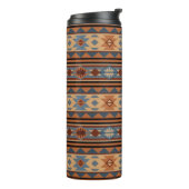 Südwest Design Adobe Gray Brown Tribal Muster Thermosbecher (Nach links gedreht)