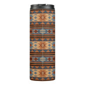 Südwest Design Adobe Gray Brown Tribal Muster Thermosbecher (Rückseite)