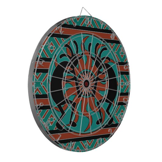Südwest Design Dancing Kokopelli Dartscheibe (Vorderseite Links)