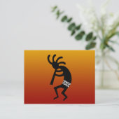 Südwest Design Dancing Kokopelli Postkarte (Stehend Vorderseite)