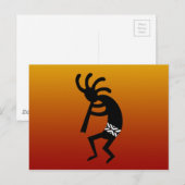 Südwest Design Dancing Kokopelli Postkarte (Vorne/Hinten)