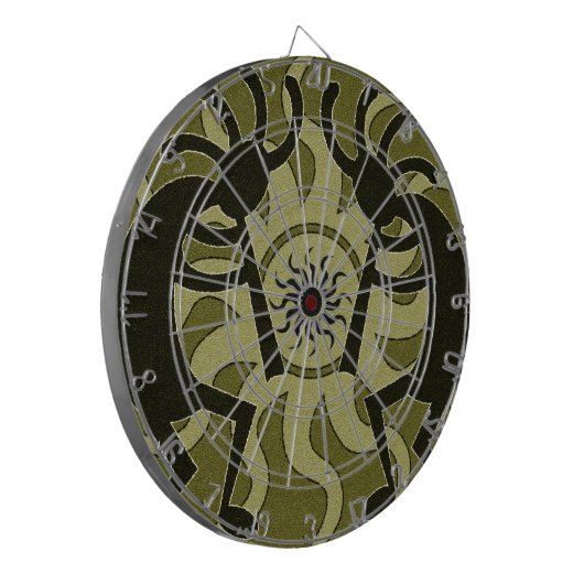 Südwest Design Dancing Kokopelli Tribal Sun Dartscheibe (Vorderseite Links)