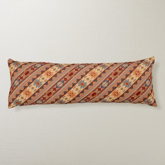 Südwest Design Diagonal Muster Tan Seitenschläferkissen (Rückseite)