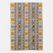 Südwest Design Gold Blue Grau Tribal Muster Küchentuch (Vertikal)