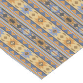 Südwest Design Gold Blue Grau Tribal Muster Kurzer Tischläufer (Ecke)