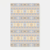 Südwest Design Gold Blue Grau Tribal Muster Post-it Klebezettel (Vorderseite)