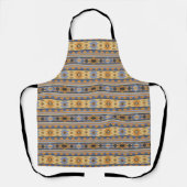 Südwest Design Gold Blue Grau Tribal Muster Schürze (Vorderseite)