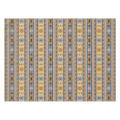 Südwest Design Gold Blue Grau Tribal Muster Tischdecke (Vorderseite (Horizontal))