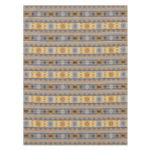 Südwest Design Gold Blue Grau Tribal Muster Tischdecke (Vorderseite)