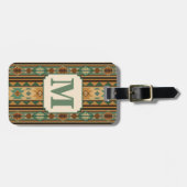 Südwest Design Green Brown Personalisiert Gepäckanhänger (Vorderseite horizontal)