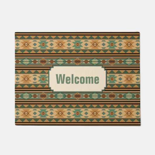 Südwest Design Green Brown Tan Fußmatte (Vorderseite)