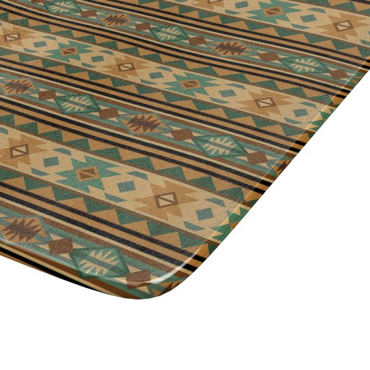 Südwest Design Green Brown Tan Schneidebrett (Ecke)