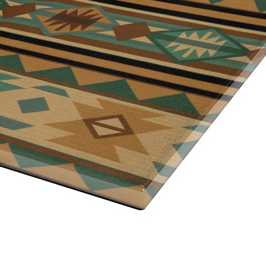 Südwest Design Green Brown Tan Schneidebrett (Ecke)