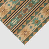 Südwest Design Green Brown Tan Seidenpapier (Detail)