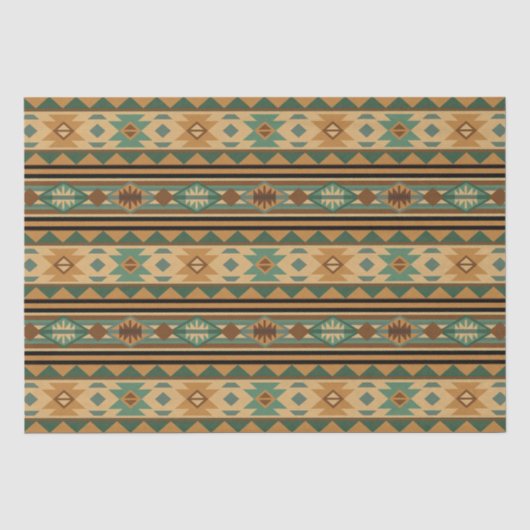 Südwest Design Green Brown Tan Seidenpapier (Vorderseite)