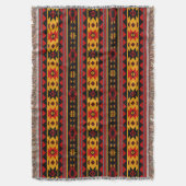 Südwest Design Red Black Gold Tribal Muster Decke (Vorderseite Vertikal)