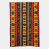 Südwest Design Red Black Gold Tribal Muster Geschirrtuch (Vertikal)