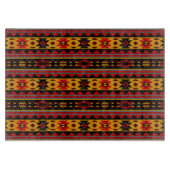 Südwest Design Red Black Gold Tribal Muster Schneidebrett (Vorderseite)