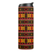 Südwest Design Red Black Gold Tribal Muster Thermosbecher (Nach links gedreht)