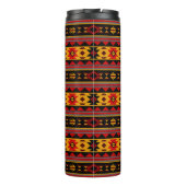 Südwest Design Red Black Gold Tribal Muster Thermosbecher (Rückseite)