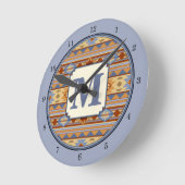 Südwest Design Rust Grau Gold Runde Wanduhr (Winkel)