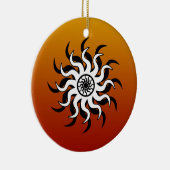 Südwest Design Tribal Sun Keramik Ornament (Rechts)