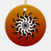 Südwest Design Tribal Sun Keramik Ornament (Vorne)