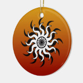 Südwest Design Tribal Sun Keramik Ornament (Links)