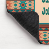 Südwest Design Türkise Terracotta Monogram Mousepad (Ecke)