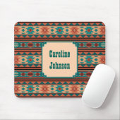 Südwest Design Türkise Terracotta Monogram Mousepad (Mit Mouse)