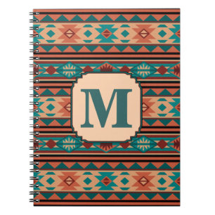 Südwest Design Türkise Terracotta Monogram Notizblock