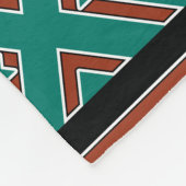 Südwest Design Türkise Tribal Sun Kokopelli Fleecedecke (Ecke)