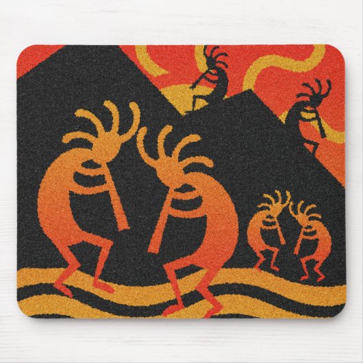 Südwest Design Wüste Sunset Kokopelli Mousepad (Vorne)