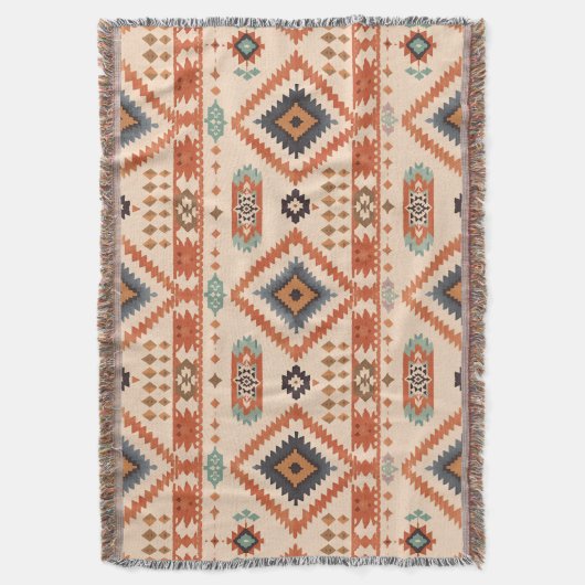 Südwest Erde Tone Diamond Muster Decke (Vorderseite Vertikal)