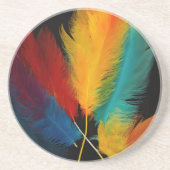 Südwest Feather Abstrakt Getränkeuntersetzer (Vorne)